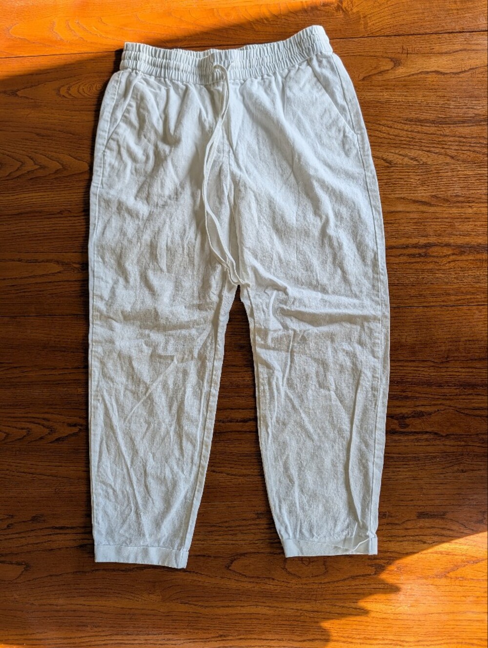 J.Crew Linen/Cotton Blend Joggers - White - Size 4 - Like New